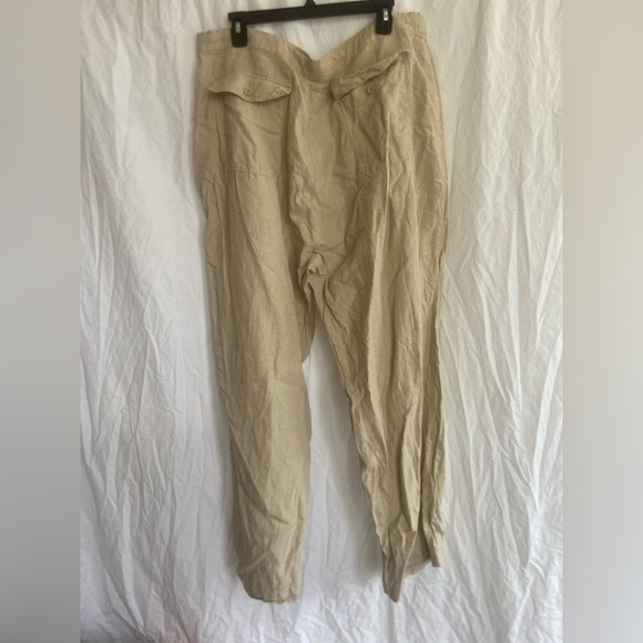 Brandini 100% Linen Straight Wide Leg Tie Waist Size XXL - Picture 7 of 13